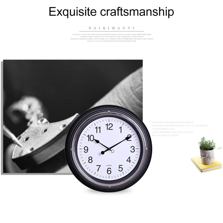 Home Office Room Metal Frame Silent Non Ticking 14 inch Round Decorative Wall Quartz Clock