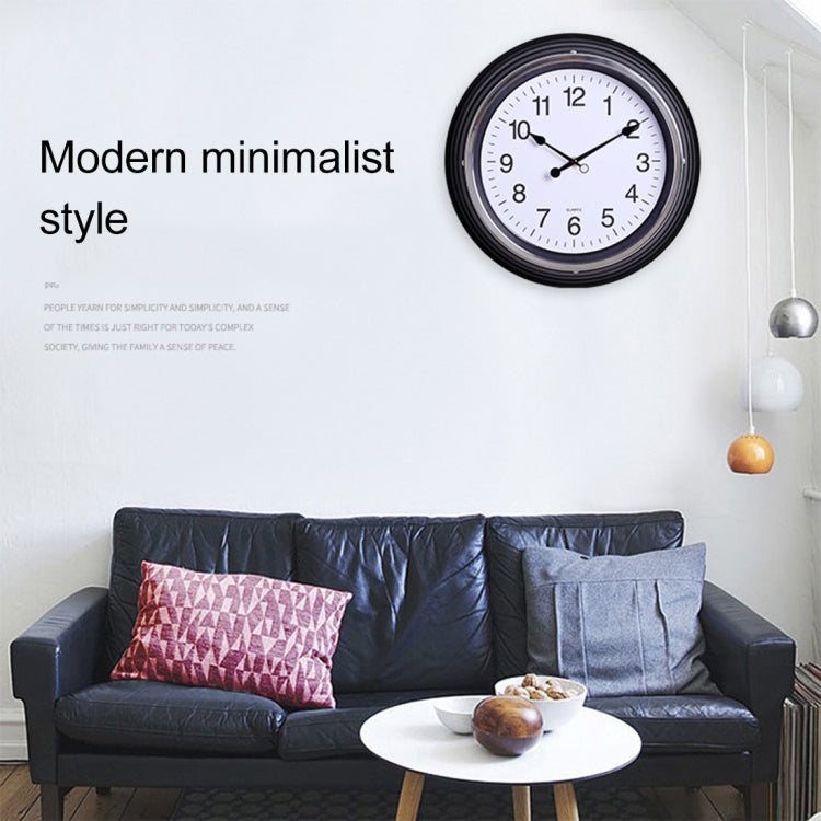 Home Office Room Metal Frame Silent Non Ticking 14 inch Round Decorative Wall Quartz Clock