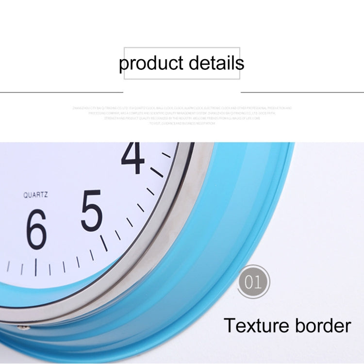 Home Office Room Metal Frame Silent Non Ticking 14 inch Round Decorative Wall Quartz Clock