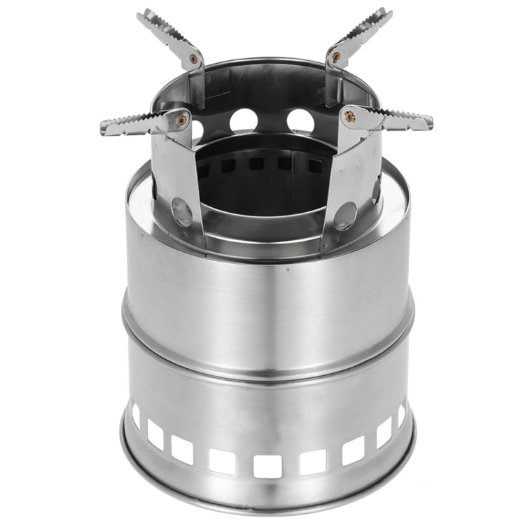 Outdoor Camping Tall Stainless Steel Wood-burning Stove Solid alcohol Stove for Picnic Heating