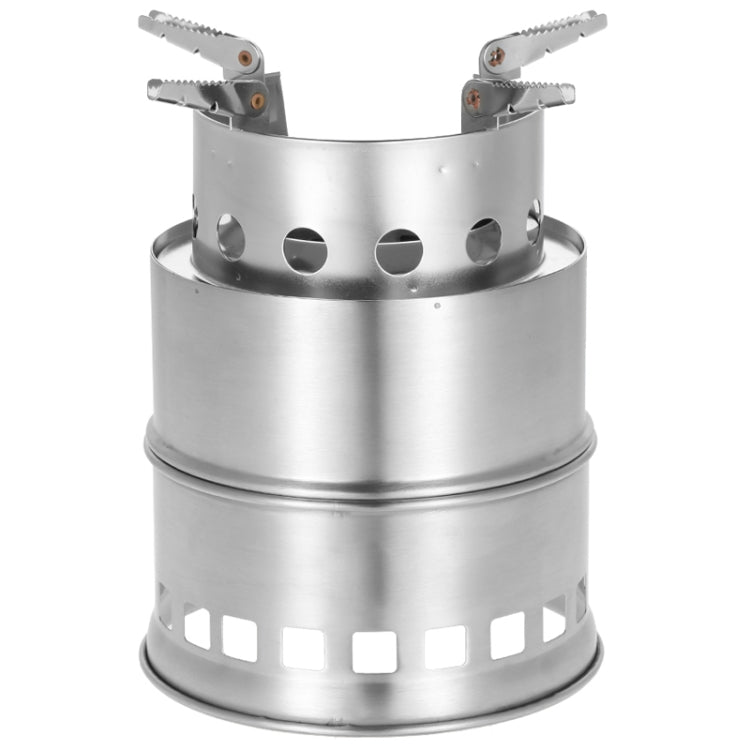 Outdoor Camping Tall Stainless Steel Wood-burning Stove Solid alcohol Stove for Picnic Heating