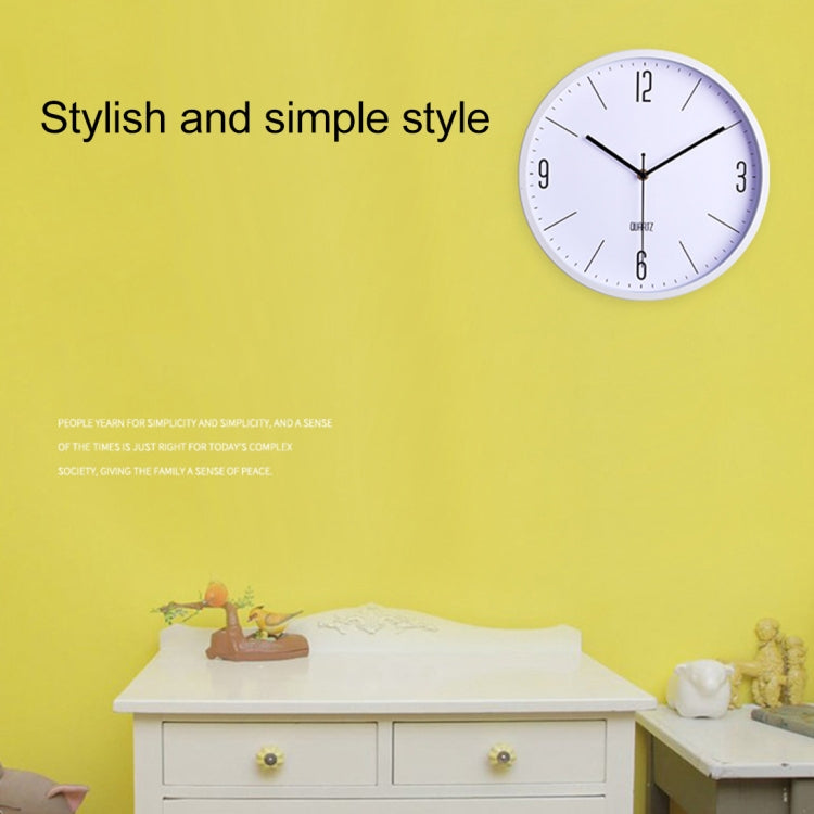 Home Office Room Modern Metal Frame Silent Battery Operated 12 inch Round Decorative Wall Quartz Clock