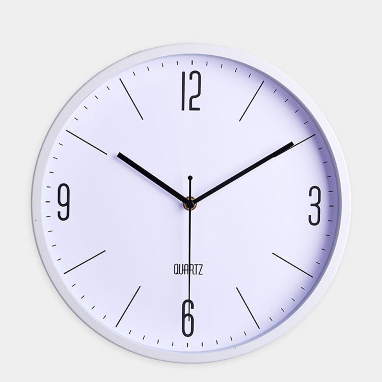Home Office Room Modern Metal Frame Silent Battery Operated 12 inch Round Decorative Wall Quartz Clock