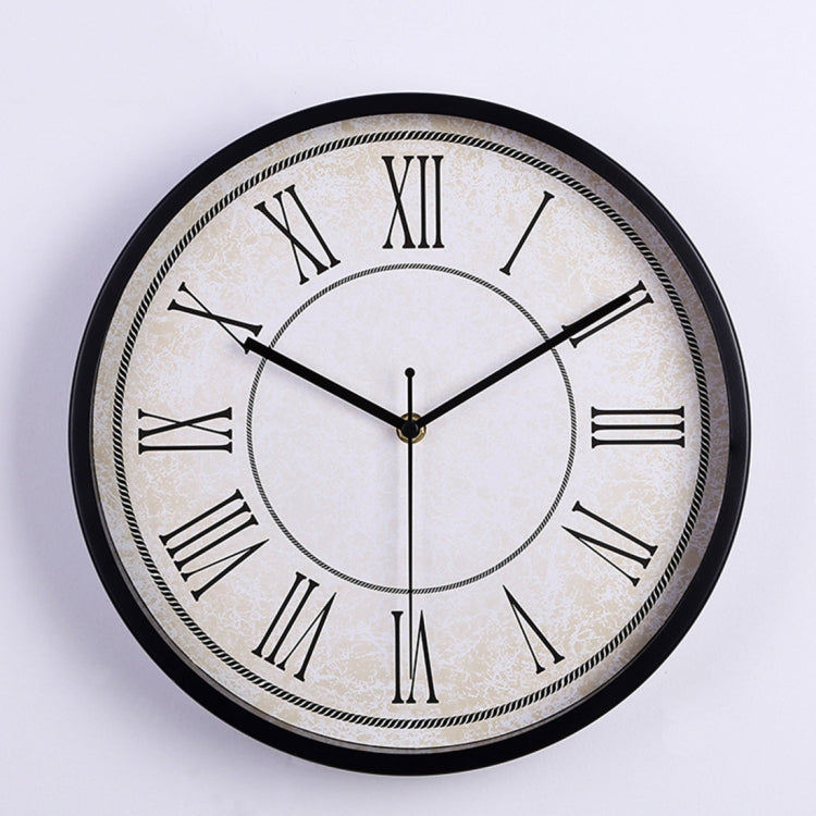Home Office Retro Style Silent Battery Operated 12 inch Round Decorative Wall Quartz Clock