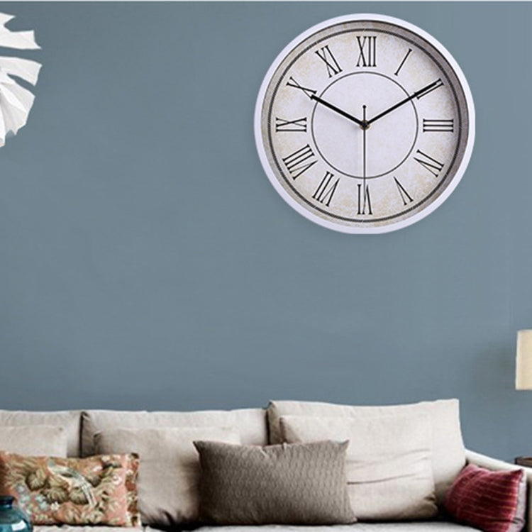 Home Office Retro Style Silent Battery Operated 12 inch Round Decorative Wall Quartz Clock
