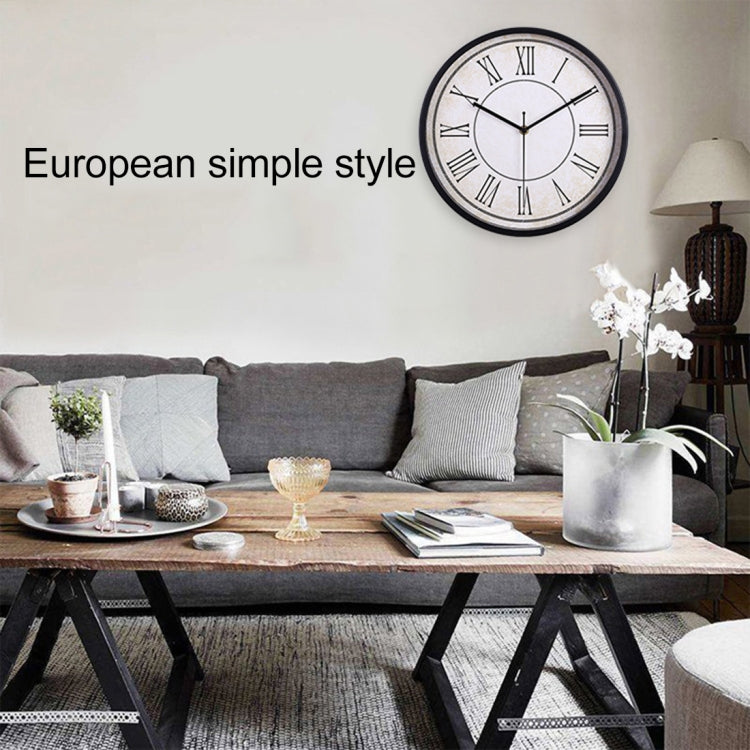 Home Office Retro Style Silent Battery Operated 12 inch Round Decorative Wall Quartz Clock