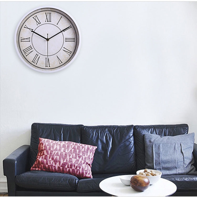 Home Office Retro Style Silent Battery Operated 12 inch Round Decorative Wall Quartz Clock