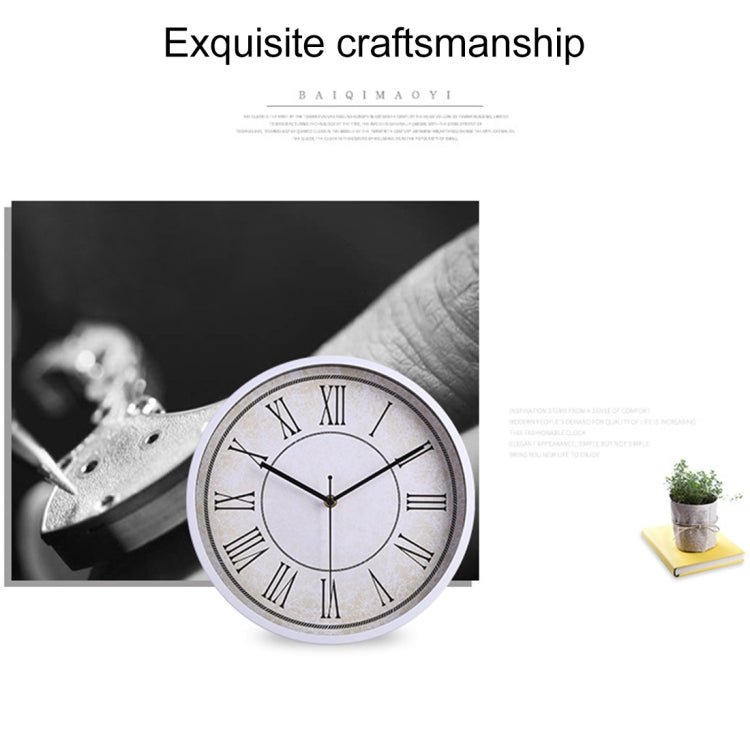 Home Office Retro Style Silent Battery Operated 12 inch Round Decorative Wall Quartz Clock