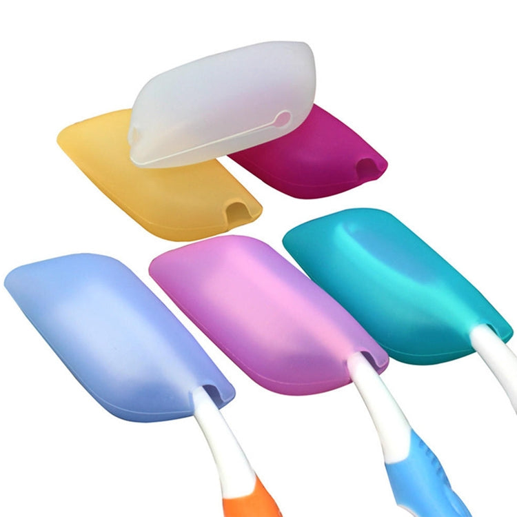 30 PCS / 10 Sets Travel Portable Silicone Toothbrush Protective Cover Case, Random Color Delivery