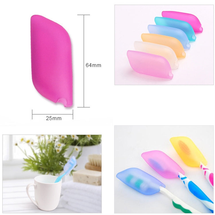 30 PCS / 10 Sets Travel Portable Silicone Toothbrush Protective Cover Case, Random Color Delivery