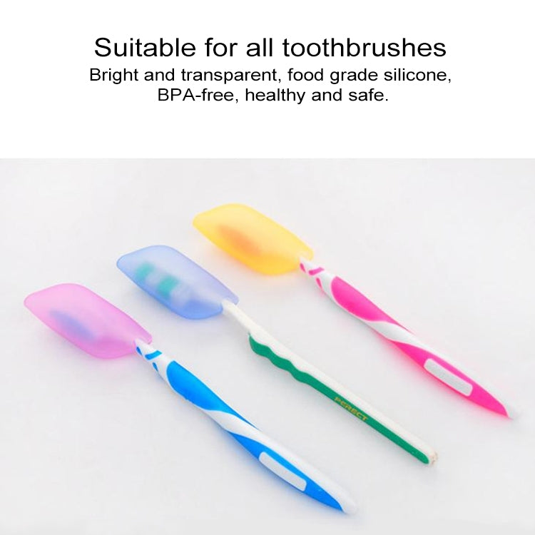 30 PCS / 10 Sets Travel Portable Silicone Toothbrush Protective Cover Case, Random Color Delivery
