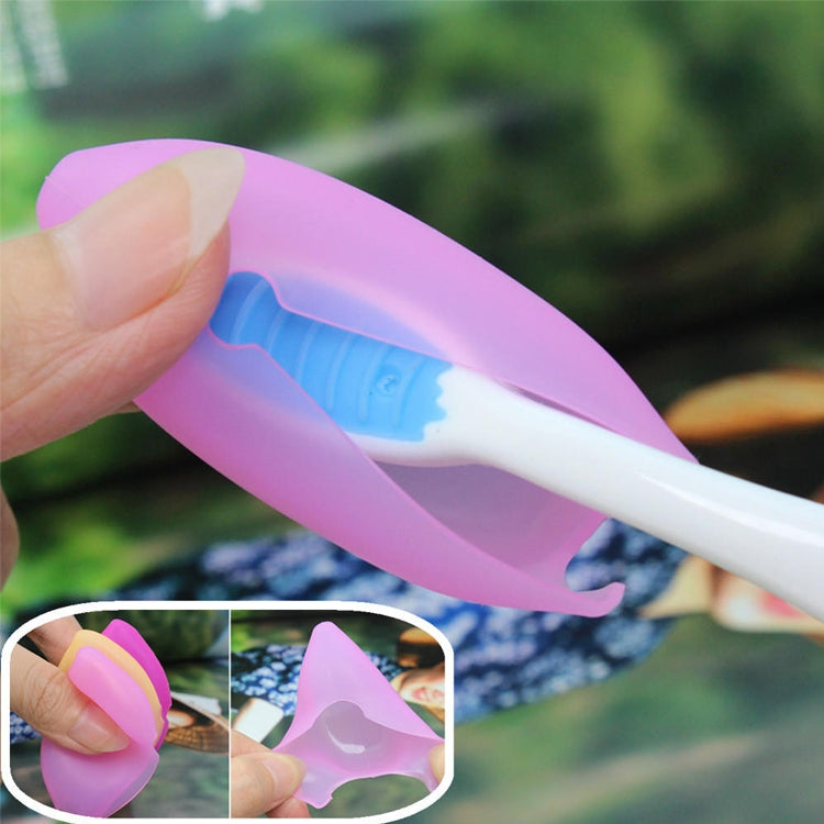 30 PCS / 10 Sets Travel Portable Silicone Toothbrush Protective Cover Case, Random Color Delivery