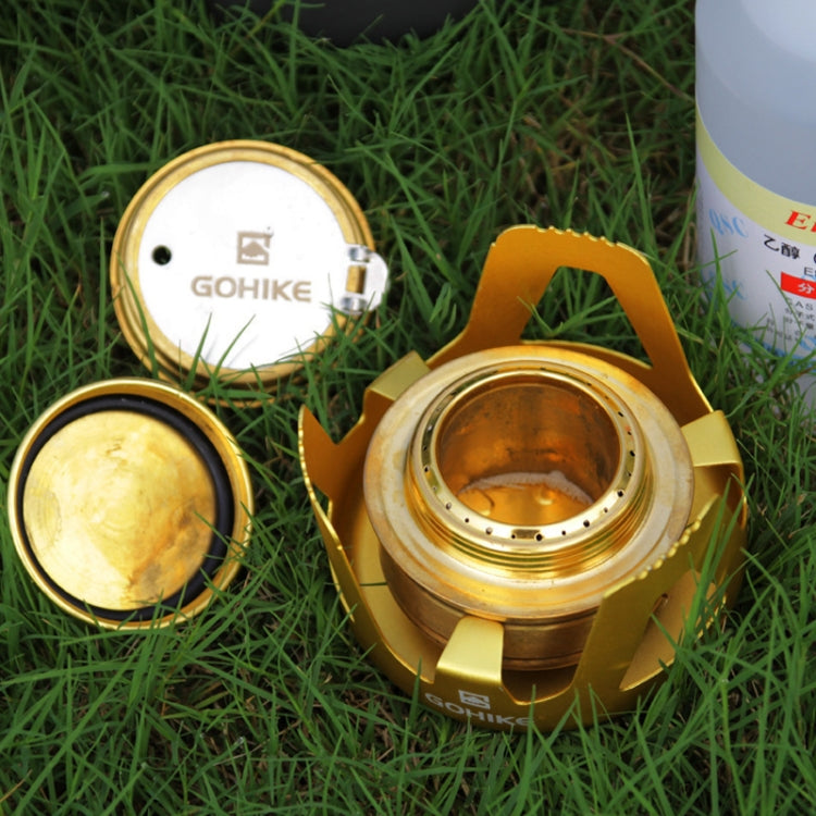 Portable Outdoor Mountaineering Camping Survival Stainless Steel Alcohol Stove Burner, Random Color Delivery