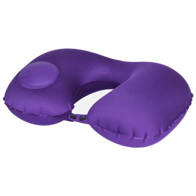 Portable Press Type Automatic Inflating Travel  U-shape Neck Pillow