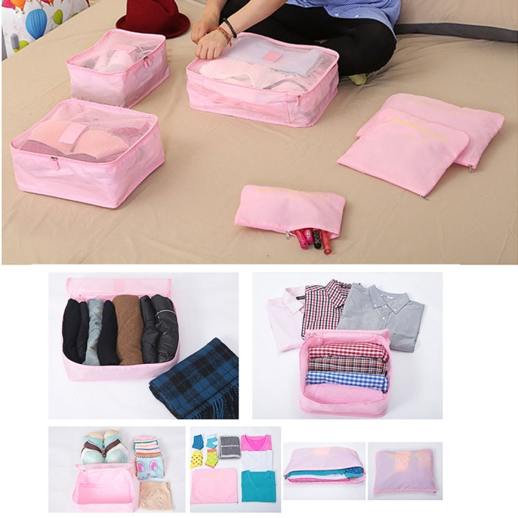 6 in 1 Outdoor Traveling / Household Clothing Storage Bag Included Six Pieces Suit