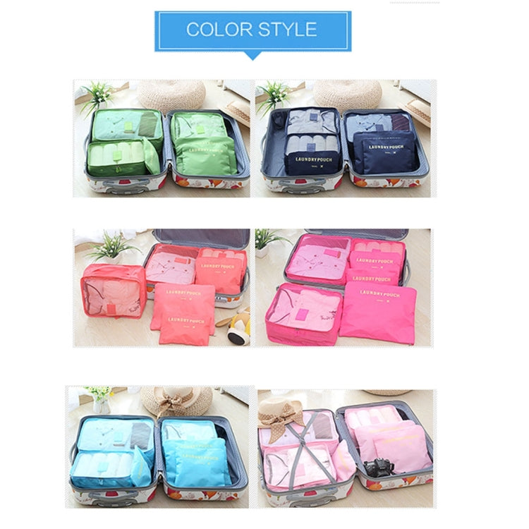 6 in 1 Outdoor Traveling / Household Clothing Storage Bag Included Six Pieces Suit