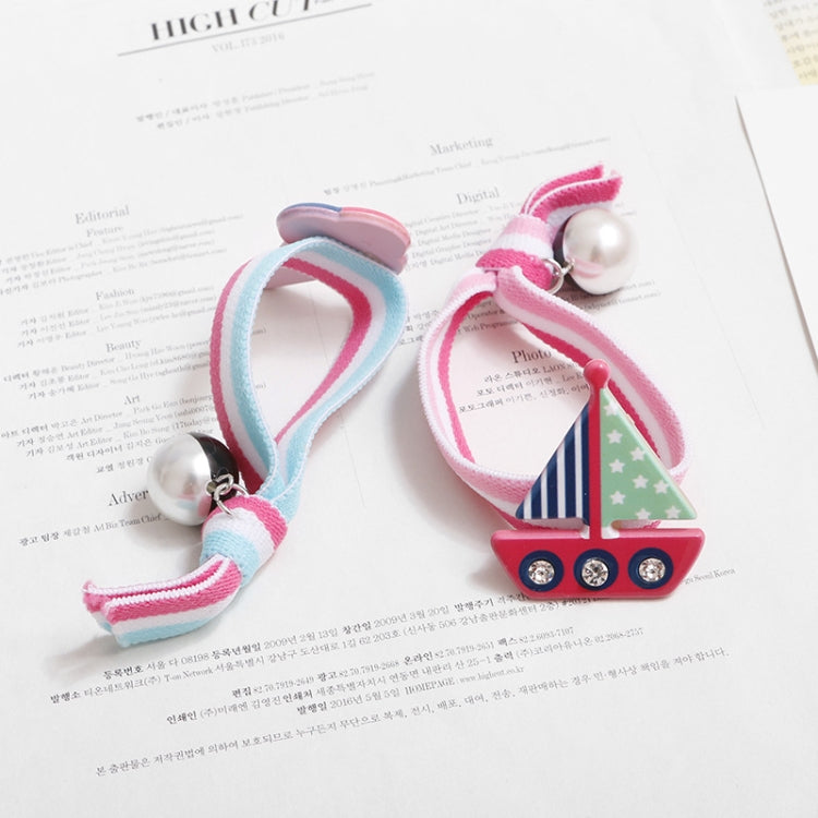 6 PCS Mediterranean Series Elastic Rubber Hair Band Rope Random Color Delivery