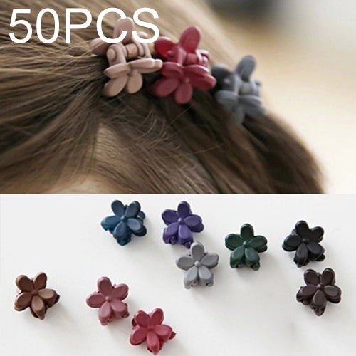 50 PCS Cute Children Headwear Mini Flower Hairpin Hair Clip Random Color Delivery