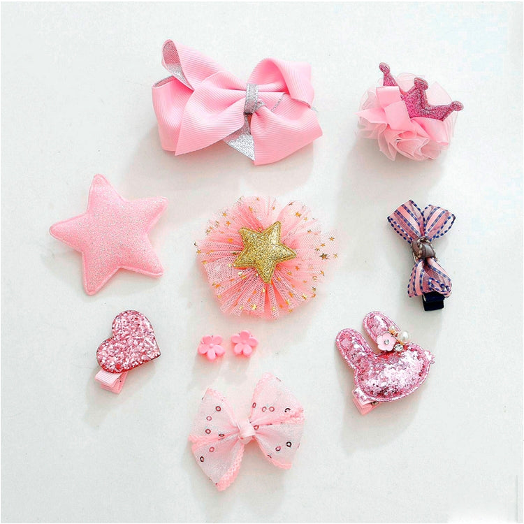10 PCS Cute Children Headwear Hair Clip Set
