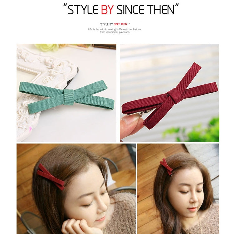 30 PCS Cloth Bowknot Style Cross Hairpin Random Color Delivery