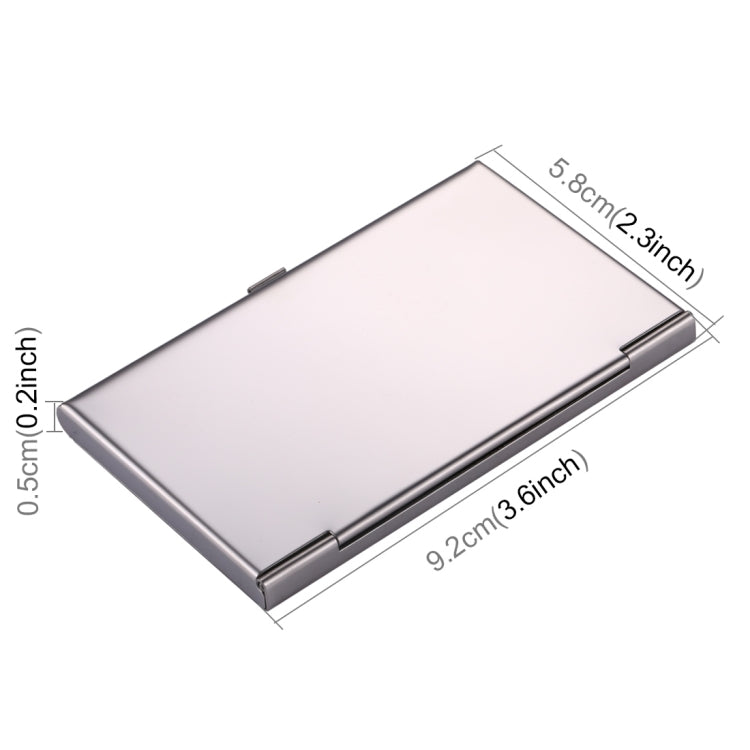 Portable Classic Metal Business Name Card Case Card Box, Size: 9.2*5.8*0.5cm