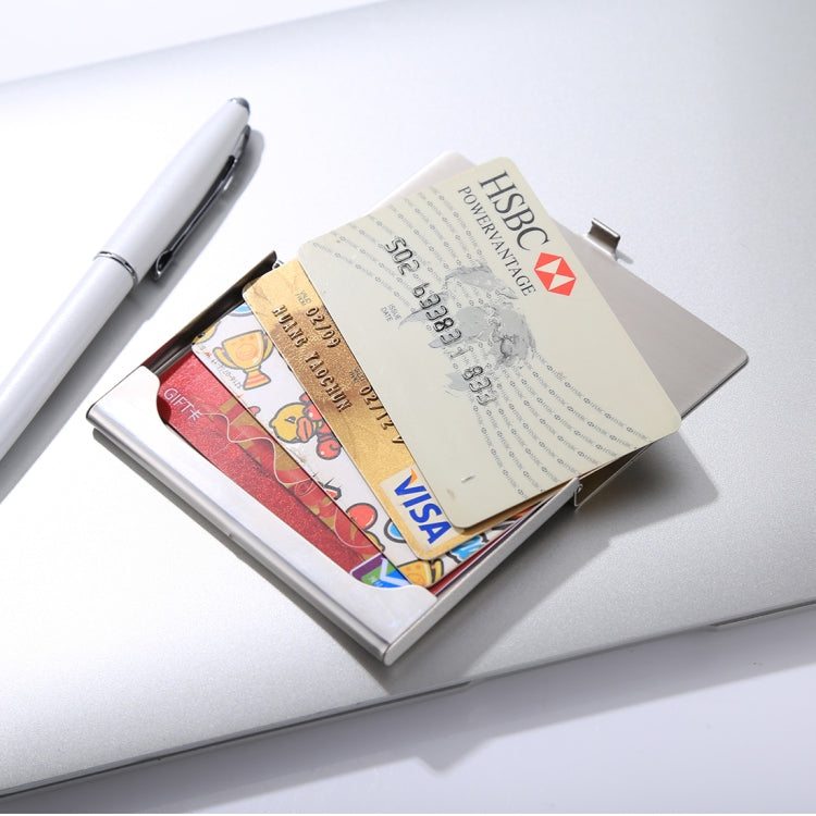Portable Classic Metal Business Name Card Case Card Box, Size: 9.2*5.8*0.5cm