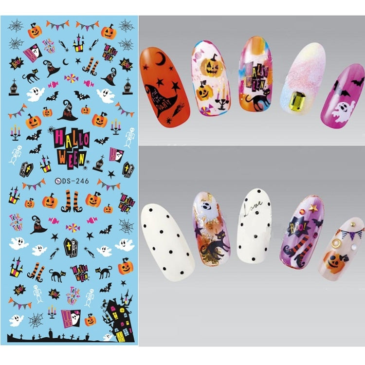 DS246-256 5 PCS 11 Patterns DIY Design Beauty Water Transfer Nails Art Sticker Nail Art Decoration Accessories, Random Color and Style Delivery, Without Nails
