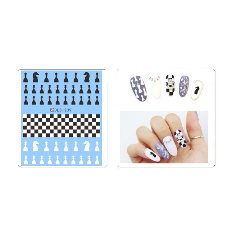 DLS229-242 5 PCS 7 Patterns DIY Design Beauty Water Transfer Nails Art Sticker Nail Art Decoration Accessories, Random Color Delivery, Without Nails