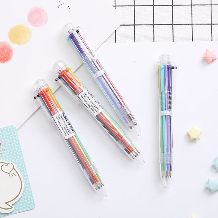 20 PCS Creative Stationery Simple Cute Six Colors Ball Pen Push Action Pen School Office Supplies, Random Color Delivery