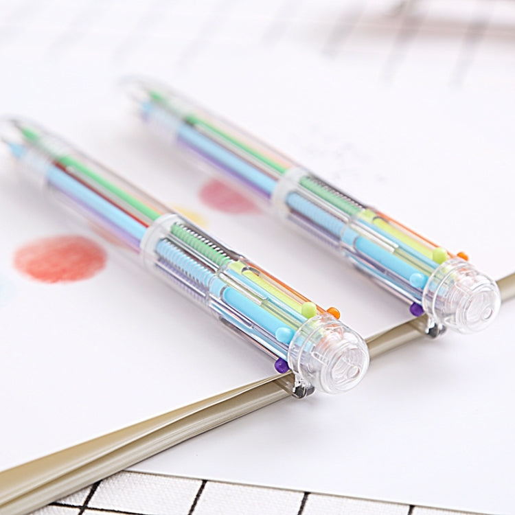 20 PCS Creative Stationery Simple Cute Six Colors Ball Pen Push Action Pen School Office Supplies, Random Color Delivery