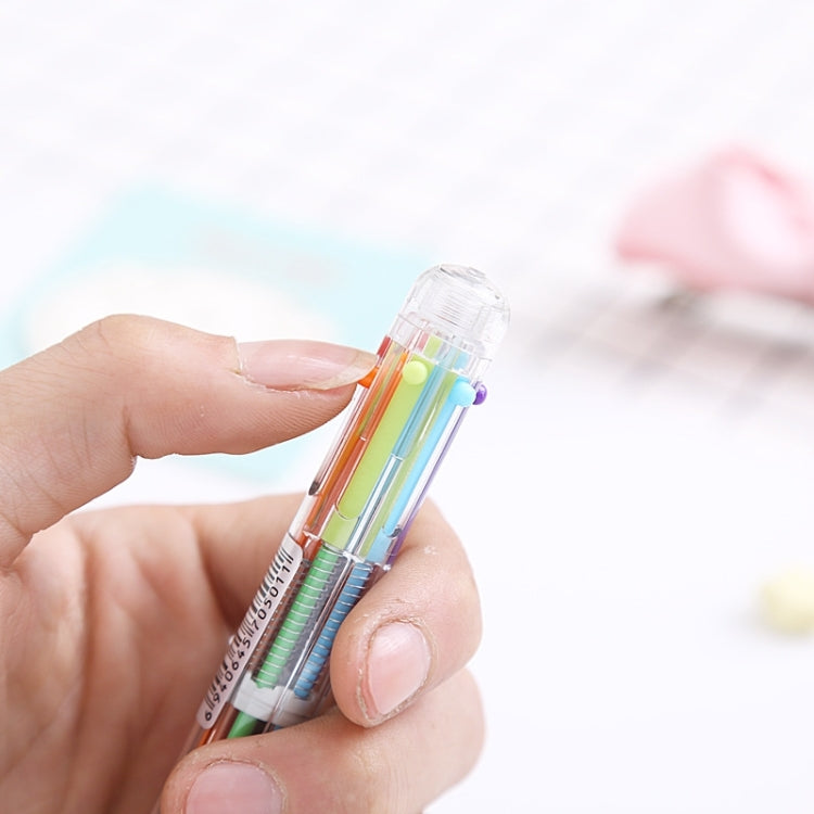 20 PCS Creative Stationery Simple Cute Six Colors Ball Pen Push Action Pen School Office Supplies, Random Color Delivery