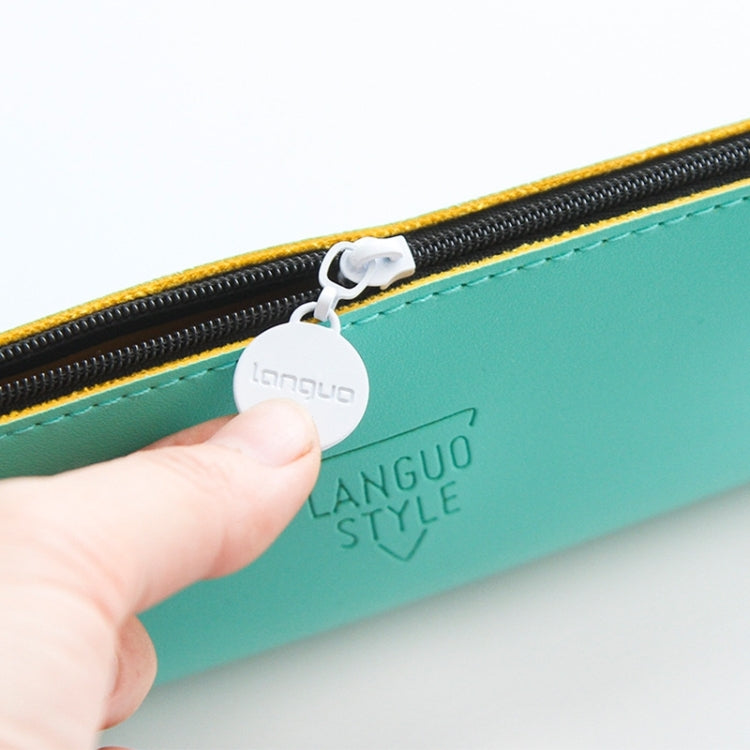 Creative Stationery Simple Square Solid Color Pencil Case Stationery Bag School Office Supplies, Random Color Delivery