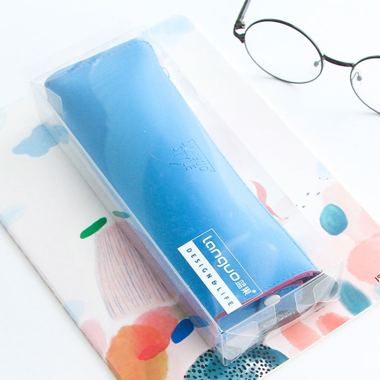 Creative Stationery Simple Square Solid Color Pencil Case Stationery Bag School Office Supplies, Random Color Delivery