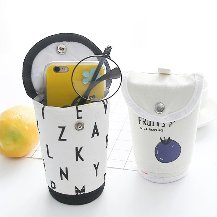 Creative Stationery Cute Retractable Canvas Pen Container High-capacity Stationery Pencil Bag School Office Supplies, Random Color Delivery