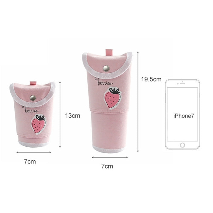 Creative Stationery Cute Retractable Canvas Pen Container High-capacity Stationery Pencil Bag School Office Supplies, Random Color Delivery