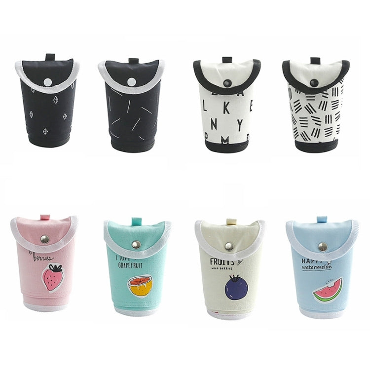 Creative Stationery Cute Retractable Canvas Pen Container High-capacity Stationery Pencil Bag School Office Supplies, Random Color Delivery