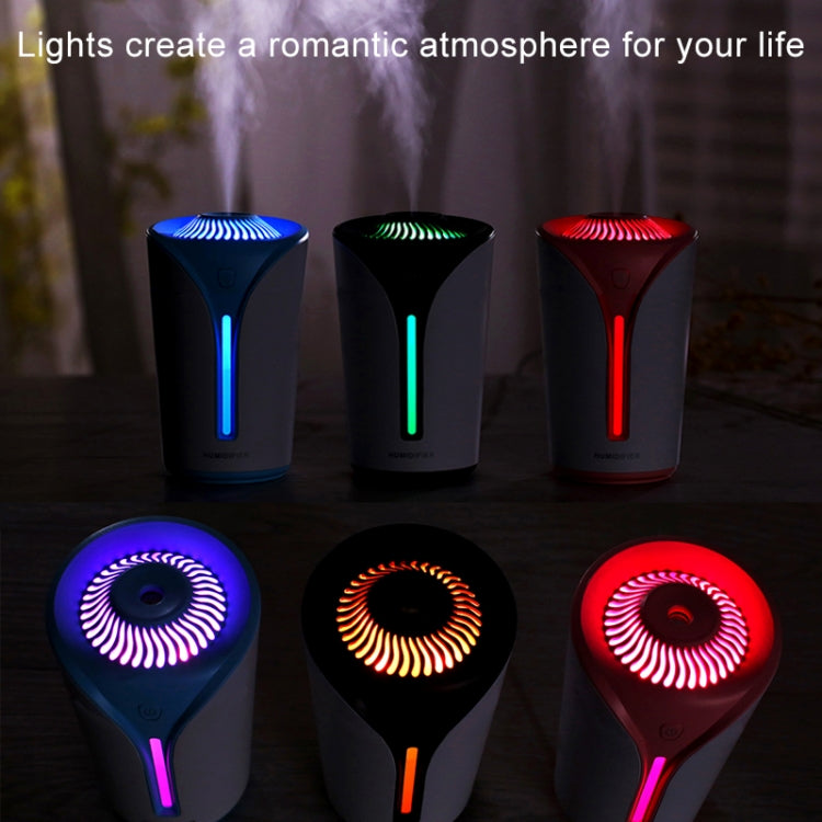 Flame Shape USB Charge Electric Aroma Essential Ultrasonic Aromatherapy Cool Mist Humidifier Automatic Alcohol Sprayer, Capacity: 170ml(Black)