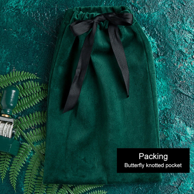 B6 Portable Suede Cover Tri-folding Notebook Diary Book with Storage Bag