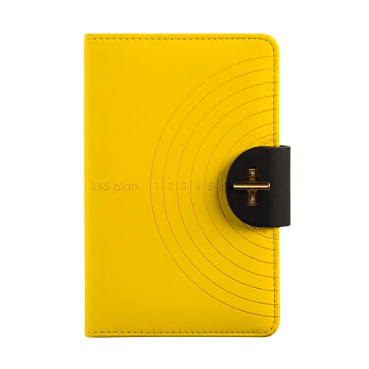 A6 Annual-rings Cover Rotary Buckle Squared Paper Notebook Diary Book