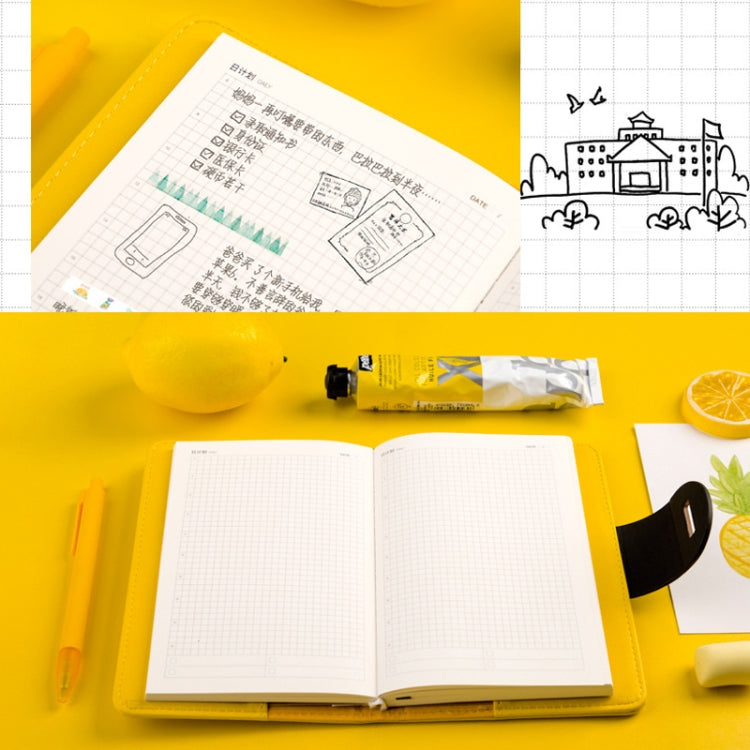 A6 Annual-rings Cover Rotary Buckle Squared Paper Notebook Diary Book