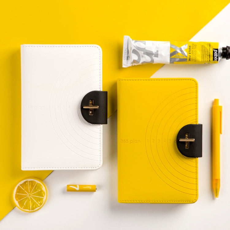 A6 Annual-rings Cover Rotary Buckle Squared Paper Notebook Diary Book