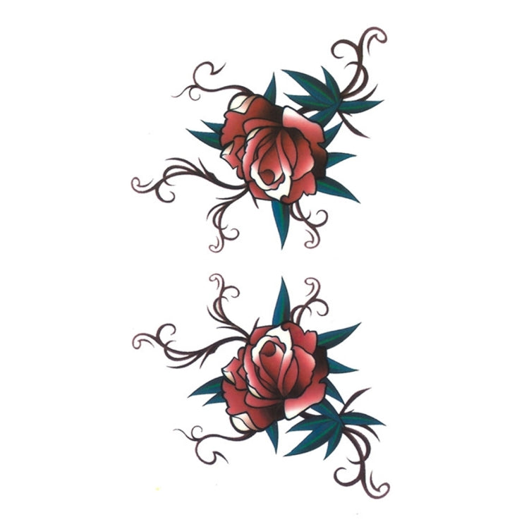 S-167 100 PCS Halloween Terror Rose Waterproof Realistic Temporary Tattoo Sticker