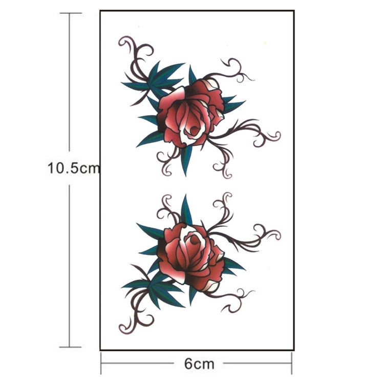 S-167 100 PCS Halloween Terror Rose Waterproof Realistic Temporary Tattoo Sticker