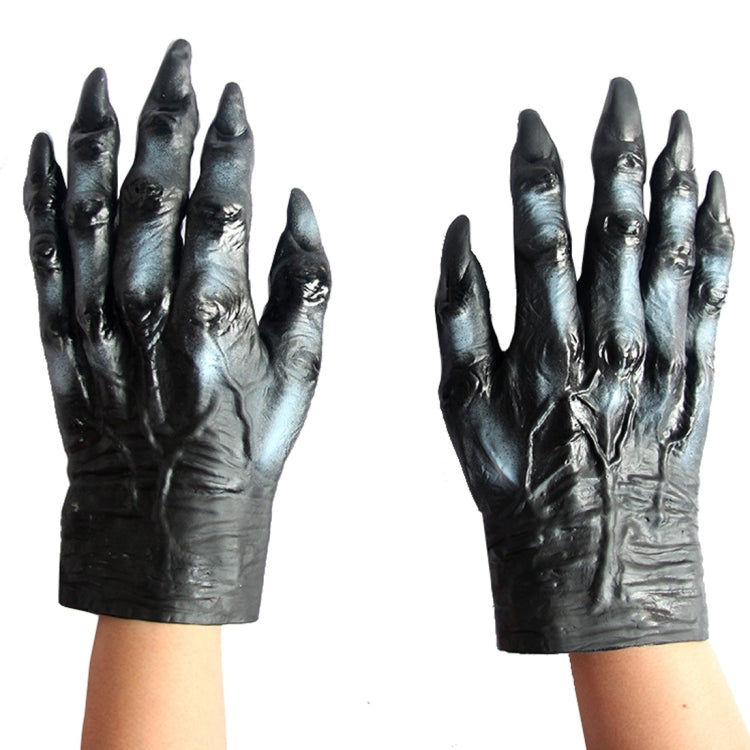 Halloween Cosplay Latex Black Horrific Wolf Gloves