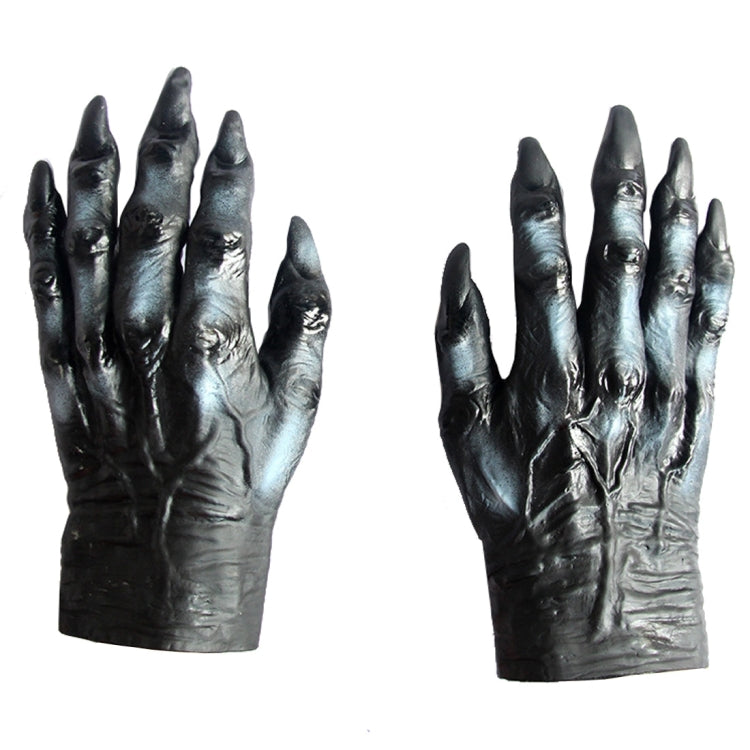Halloween Cosplay Latex Black Horrific Wolf Gloves