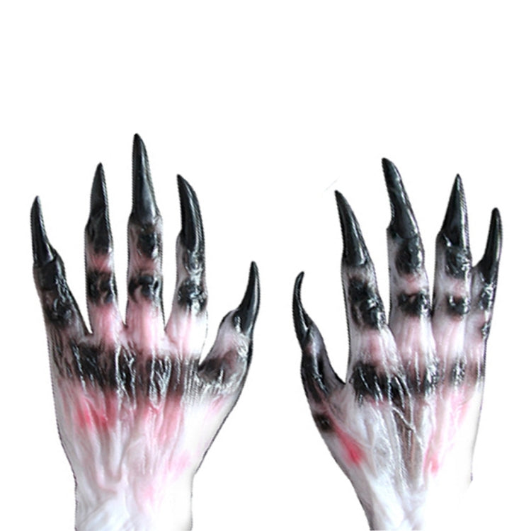 Halloween Cosplay Latex White Horrific Wolf Gloves