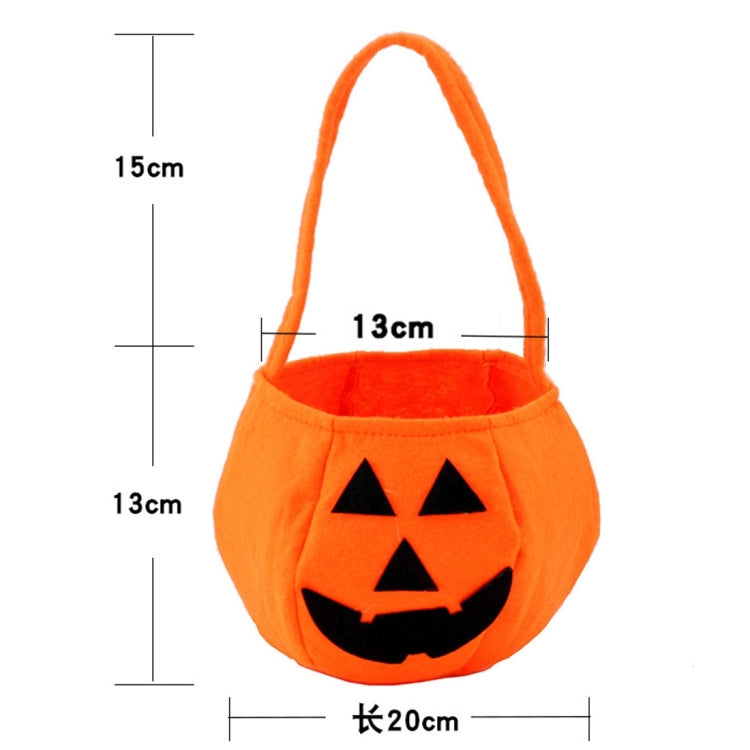 2 PCS Halloween Decoration Smile Pumpkin Style Kids Candy Bag