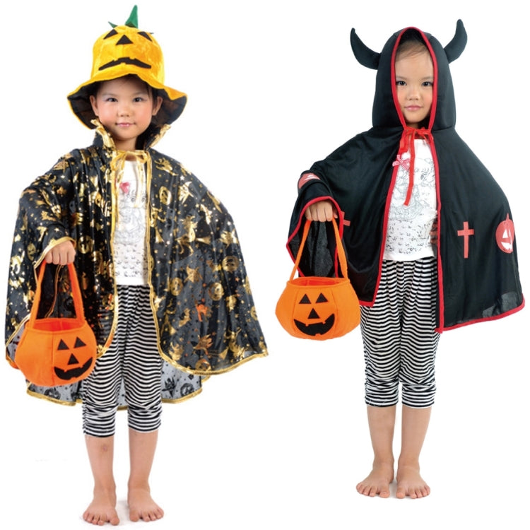 2 PCS Halloween Decoration Smile Pumpkin Style Kids Candy Bag