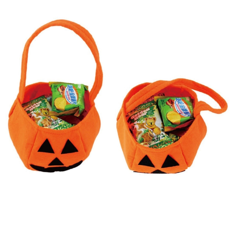 2 PCS Halloween Decoration Smile Pumpkin Style Kids Candy Bag