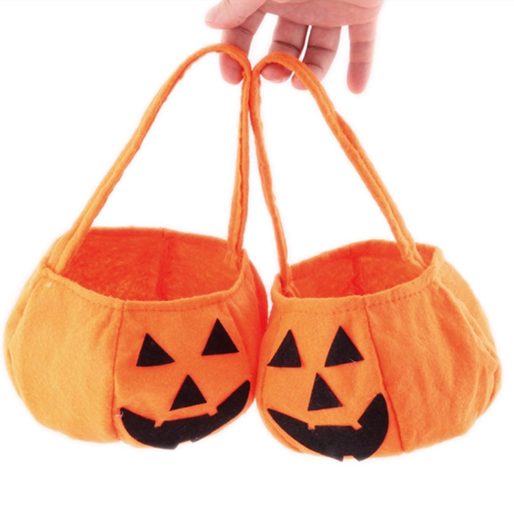 2 PCS Halloween Decoration Smile Pumpkin Style Kids Candy Bag